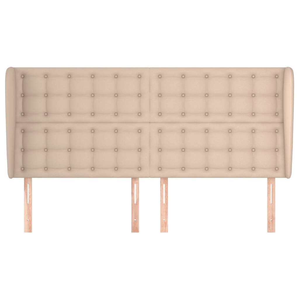 Hoofdbord met randen 163x23x118/128cm kunstleer cappuccinokleur – afbeelding 3