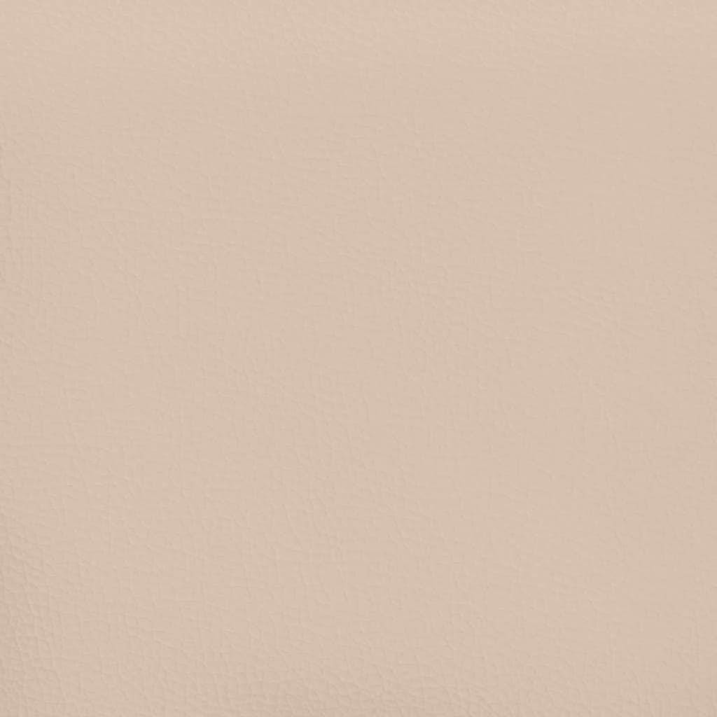 Hoofdbord met randen 163x23x118/128cm kunstleer cappuccinokleur – afbeelding 8