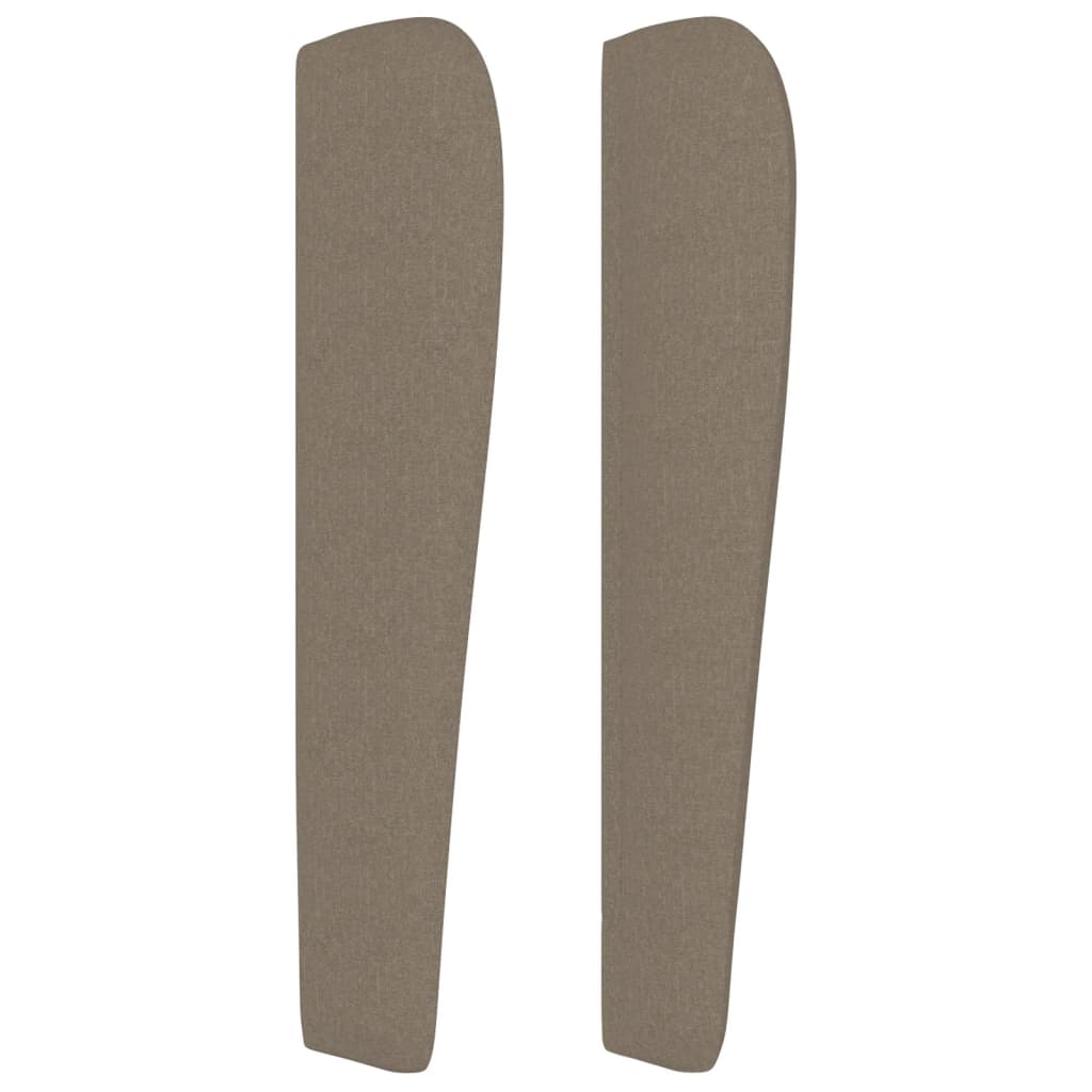 Hoofdbord met randen 103x23x118/128 cm stof taupe – afbeelding 4