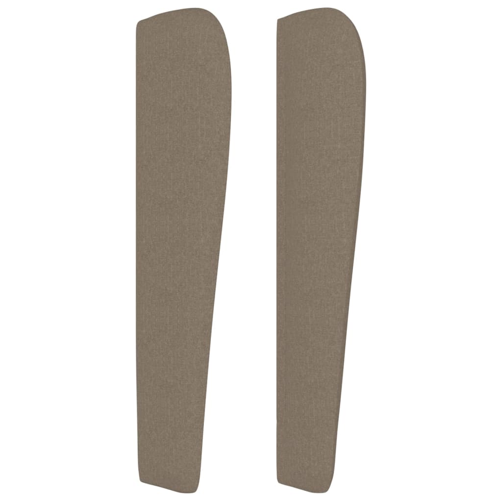 Hoofdbord met randen 83x23x118/128 cm stof taupe – afbeelding 4