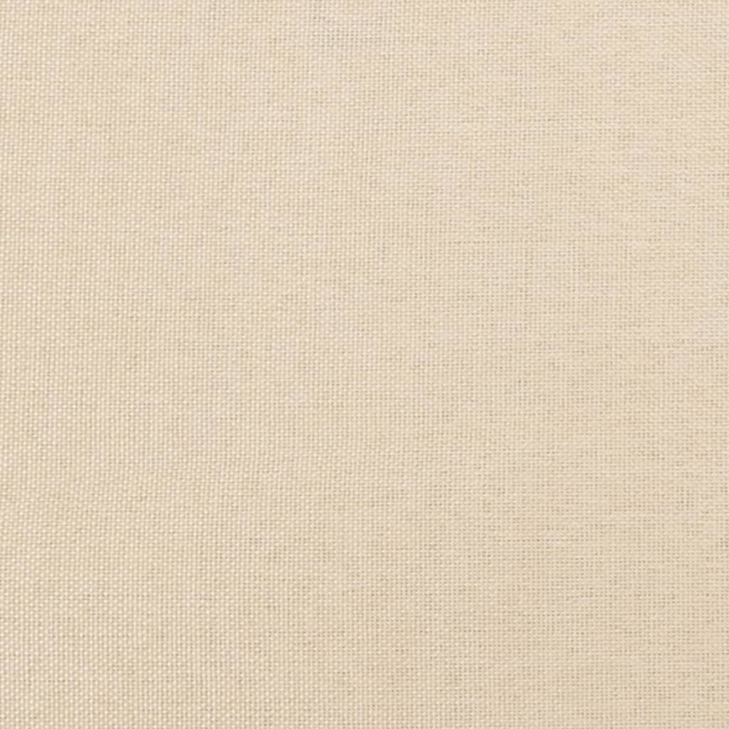 Hoofdbord met randen 163x23x118/128 cm stof crèmekleurig – afbeelding 6