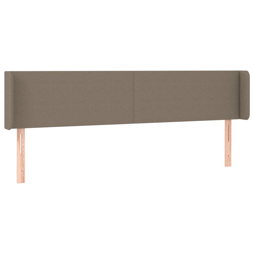 Hoofdbord met randen 203x16x78/88 cm stof taupe – afbeelding 2