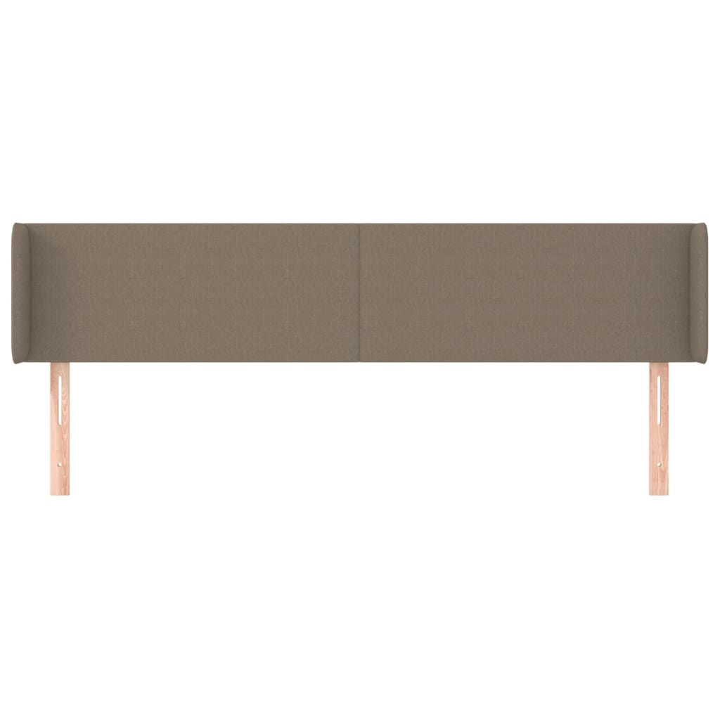 Hoofdbord met randen 203x16x78/88 cm stof taupe – afbeelding 3
