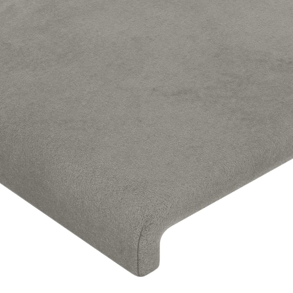Hoofdbord met randen 83x16x78/88 cm fluweel lichtgrijs – afbeelding 5