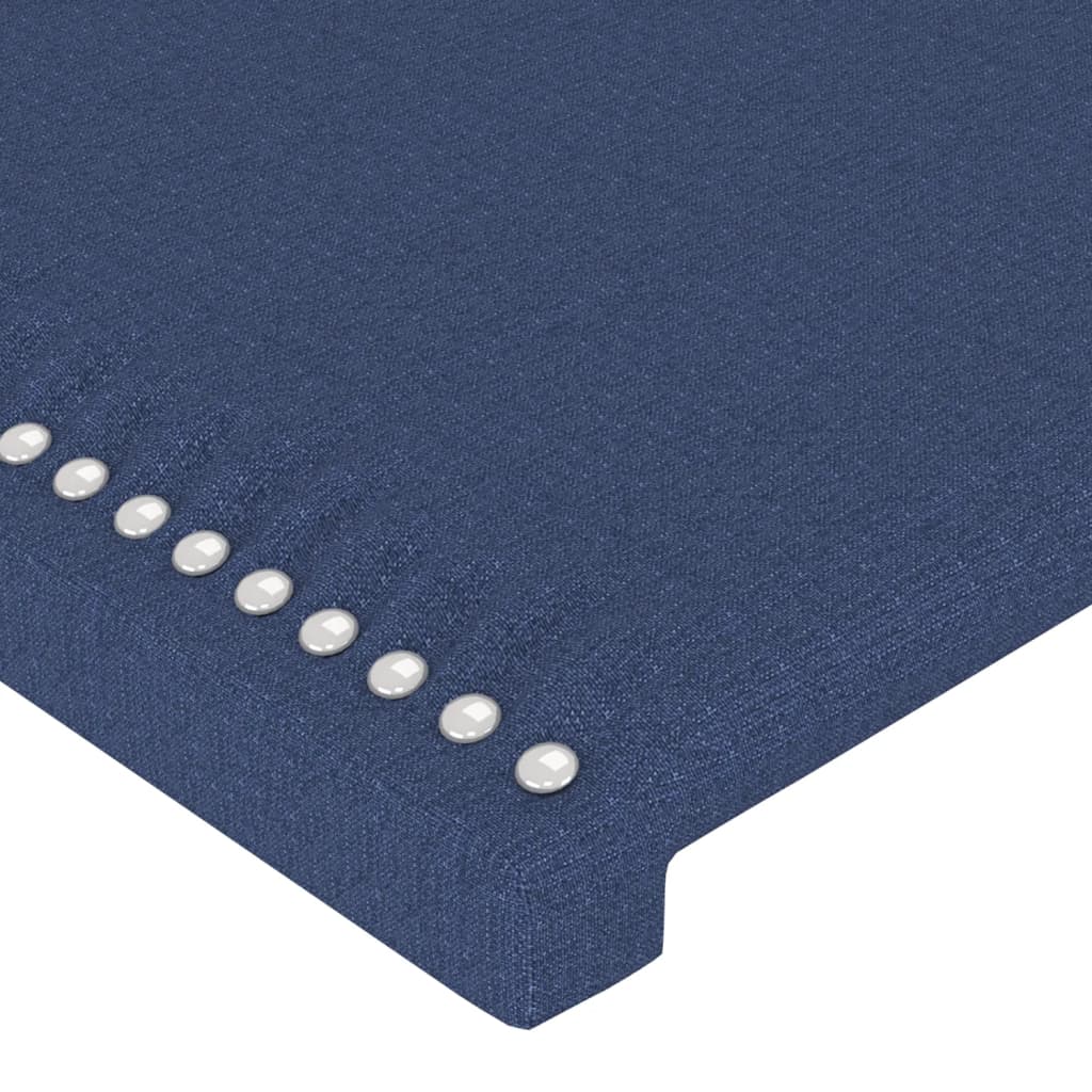 Hoofdbord met randen 183x16x78/88 cm stof blauw – afbeelding 5