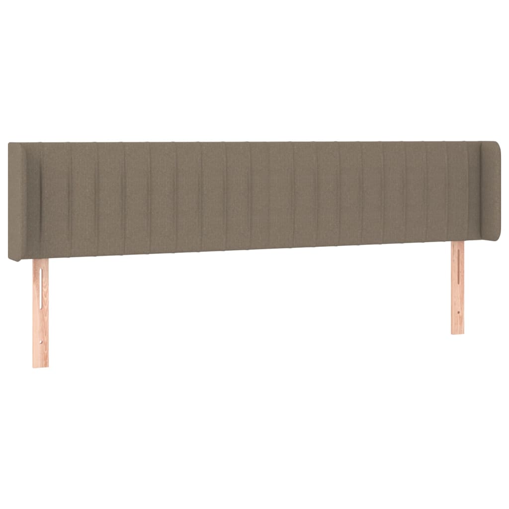 Hoofdbord met randen 163x16x78/88 cm stof taupe – afbeelding 2