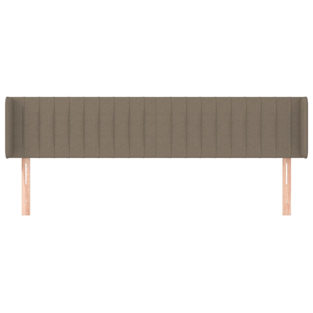 Hoofdbord met randen 163x16x78/88 cm stof taupe – afbeelding 3