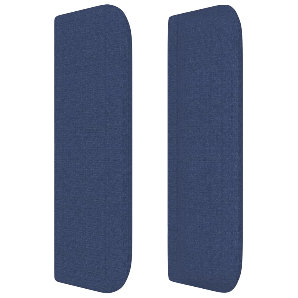 Hoofdbord met randen 93x16x78/88 cm stof blauw – afbeelding 4