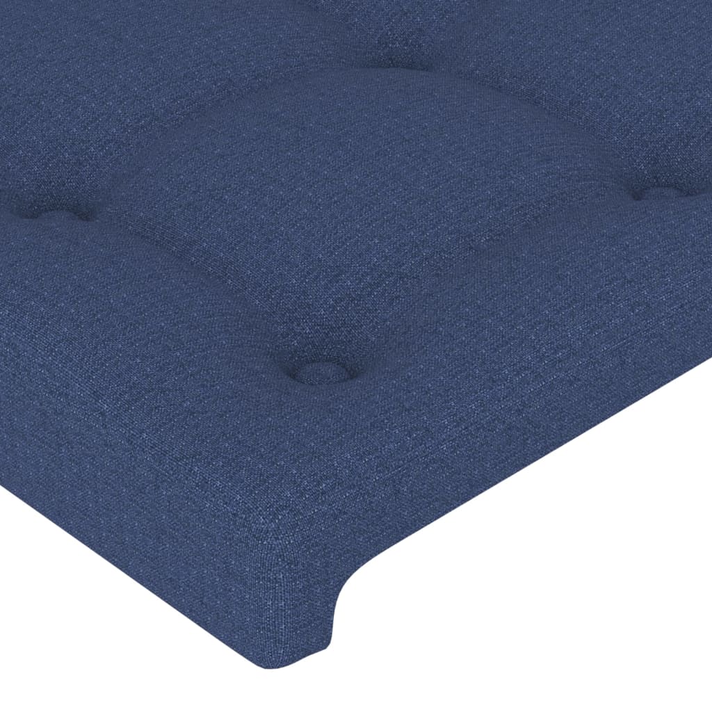 Hoofdbord met randen 93x16x78/88 cm stof blauw – afbeelding 5