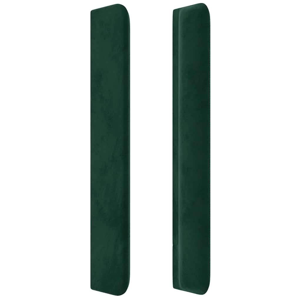 Hoofdbord met randen 83x16x118/128 cm fluweel groen – afbeelding 4