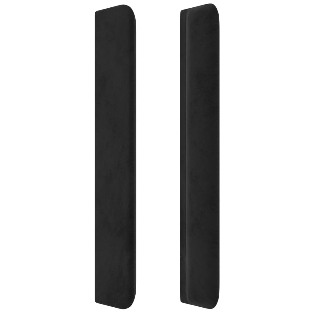 Hoofdbord met randen 93x16x118/128 cm fluweel zwart – afbeelding 4