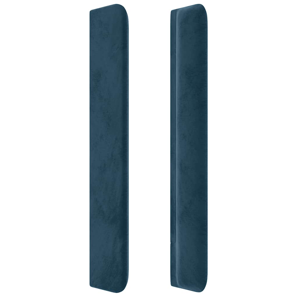 Hoofdbord met randen 103x16x118/128 cm fluweel donkerblauw – afbeelding 4