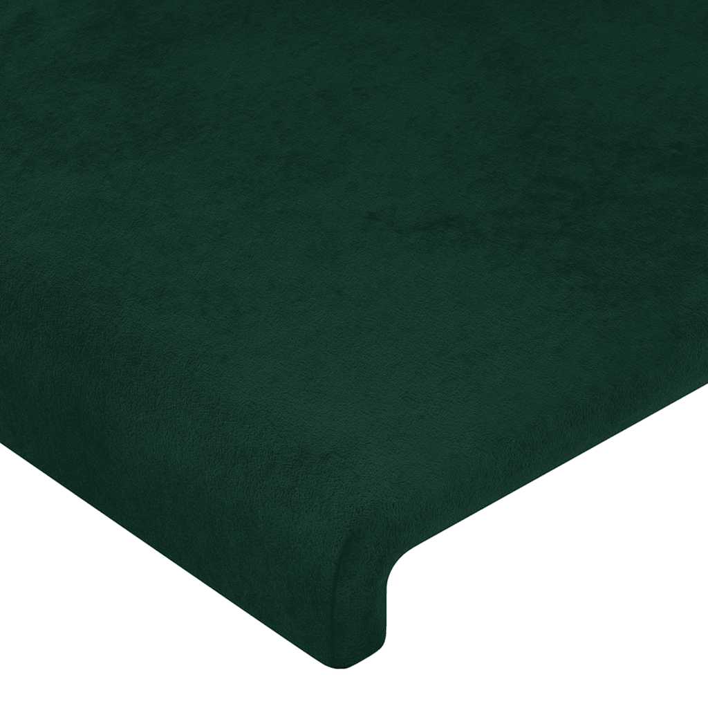 Hoofdbord met randen 163x16x118/128 cm fluweel donkergroen – afbeelding 5