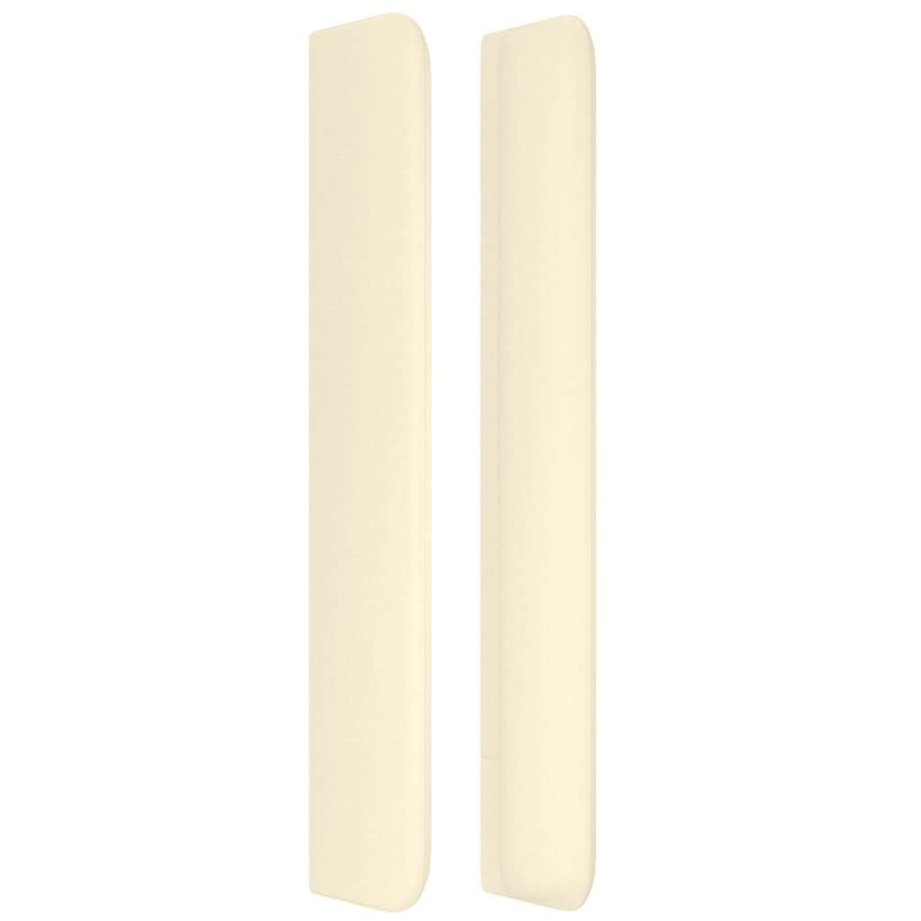 Hoofdbord met randen 163x16x118/128 cm kunstleer crèmekleurig – afbeelding 4