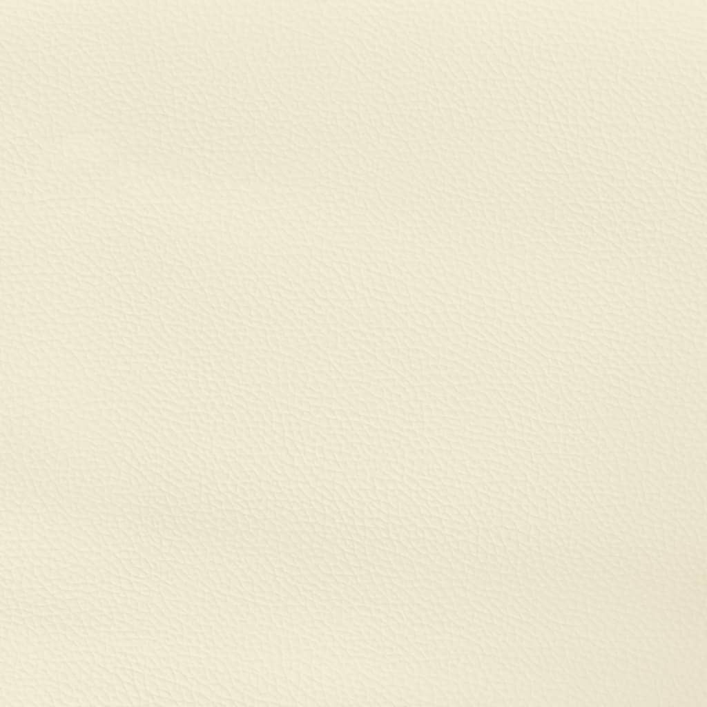 Hoofdbord met randen 163x16x118/128 cm kunstleer crèmekleurig – afbeelding 6