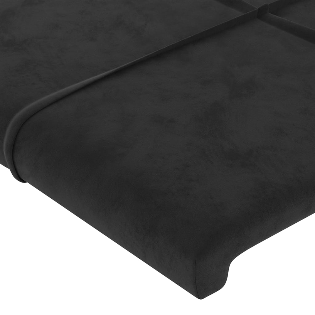Hoofdbord met randen 83x16x118/128 cm fluweel zwart – afbeelding 5