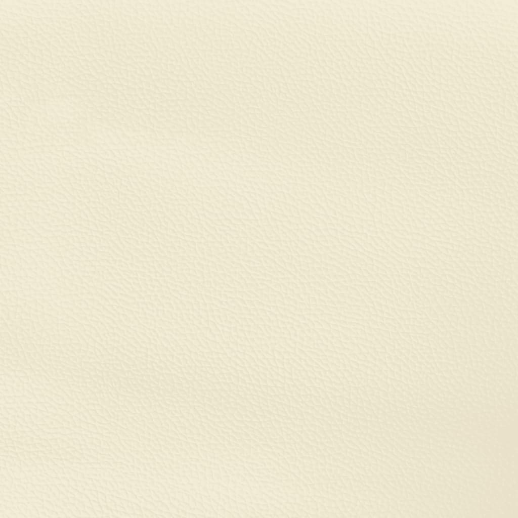 Hoofdbord met randen 93x16x118/128 cm kunstleer crèmekleurig – afbeelding 6