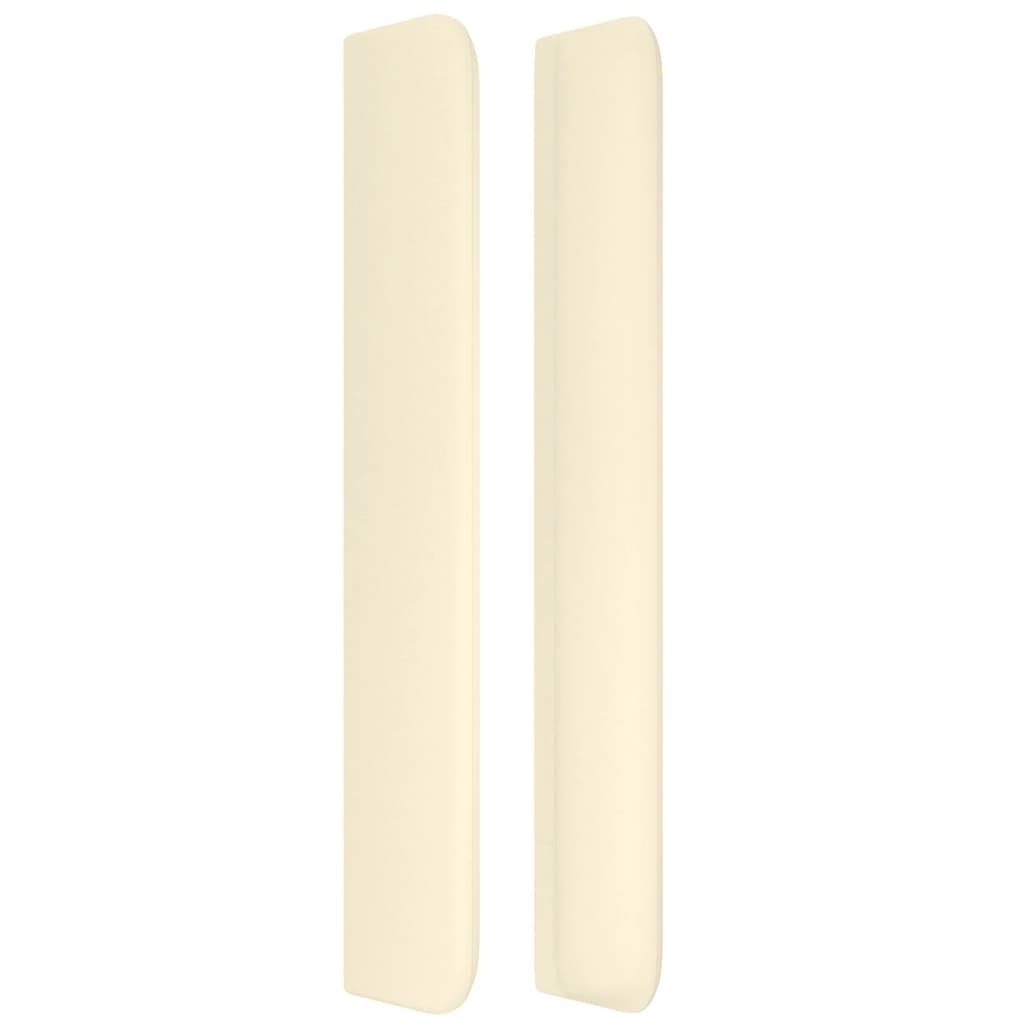 Hoofdbord met randen 183x16x118/128 cm kunstleer crèmekleurig – afbeelding 4