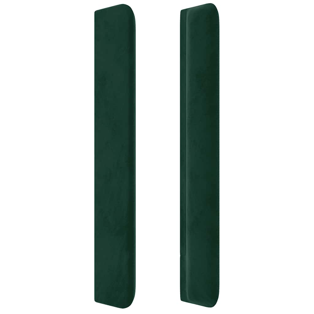 Hoofdbord met randen 83x16x118/128 cm fluweel groen – afbeelding 4
