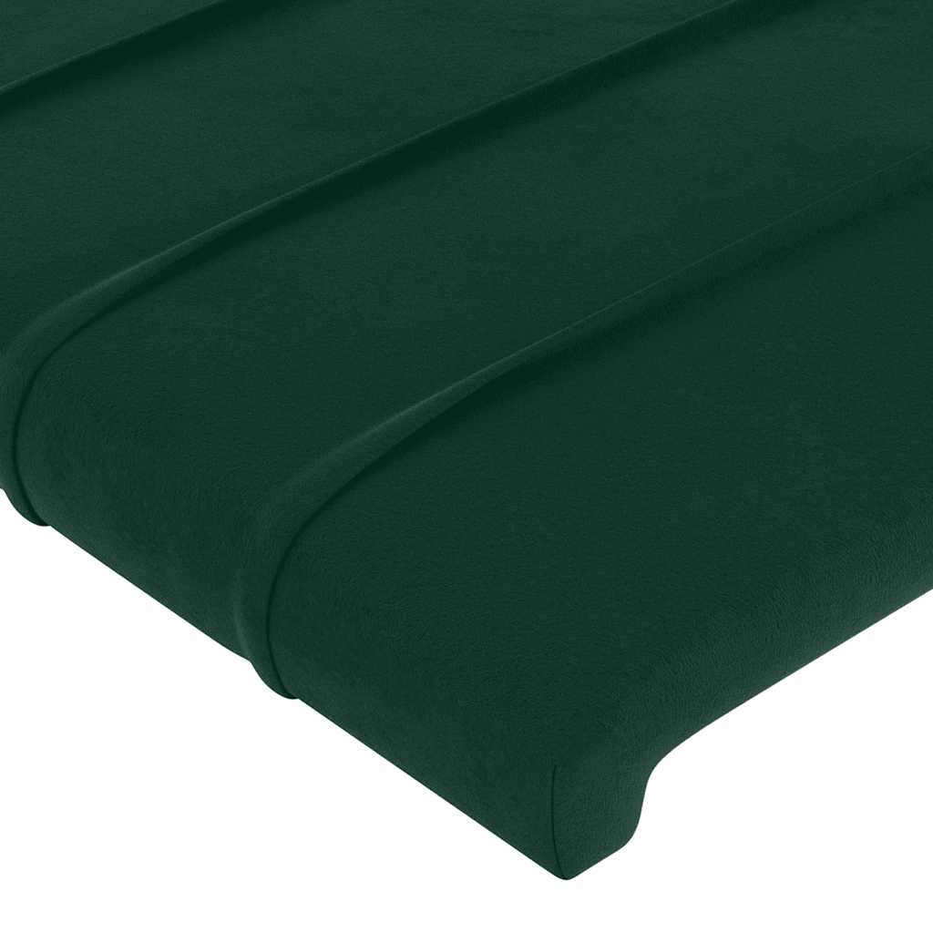 Hoofdbord met randen 83x16x118/128 cm fluweel groen – afbeelding 5