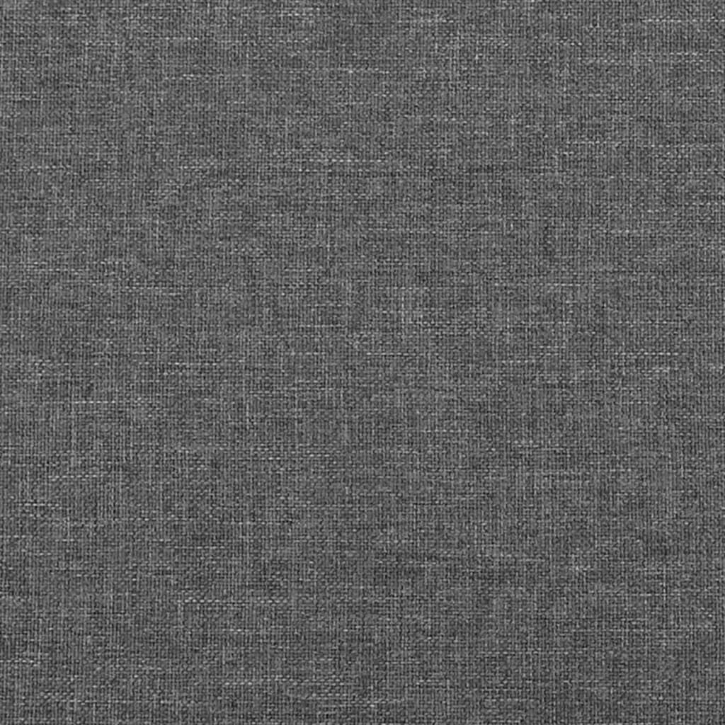 Hoofdbord met randen 83x16x118/128 cm stof donkergrijs – afbeelding 6