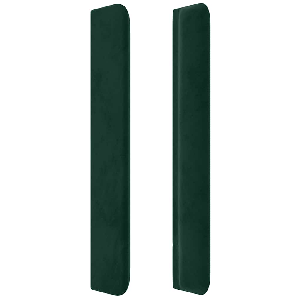 Hoofdbord met randen 83x16x118/128 cm fluweel groen – afbeelding 4