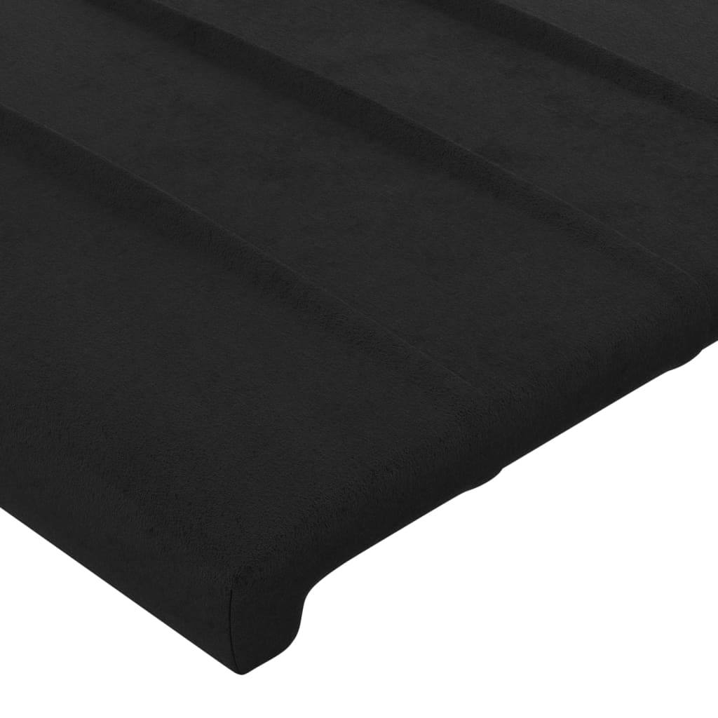 Hoofdbord met randen 103x16x118/128 cm fluweel zwart – afbeelding 5