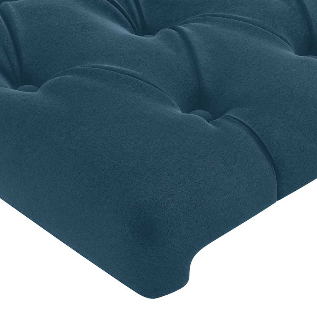 Hoofdbord met randen 83x16x118/128 cm fluweel blauw – afbeelding 5
