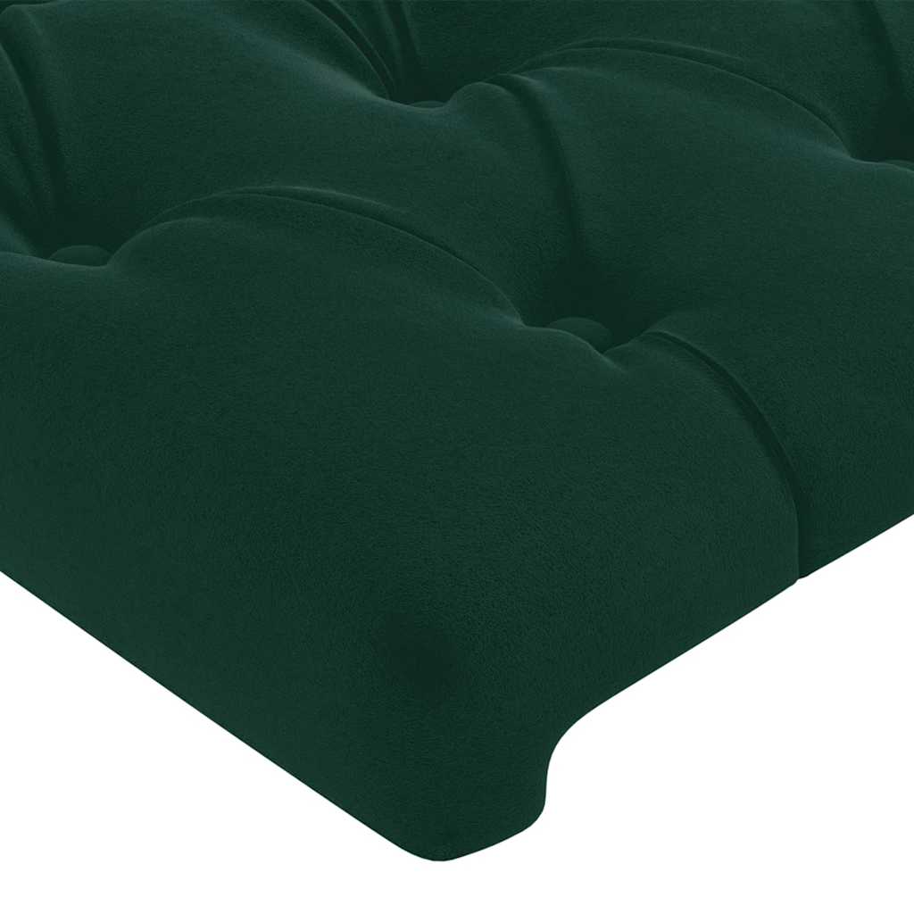Hoofdbord met randen 93x16x118/128 cm fluweel donkergroen – afbeelding 5