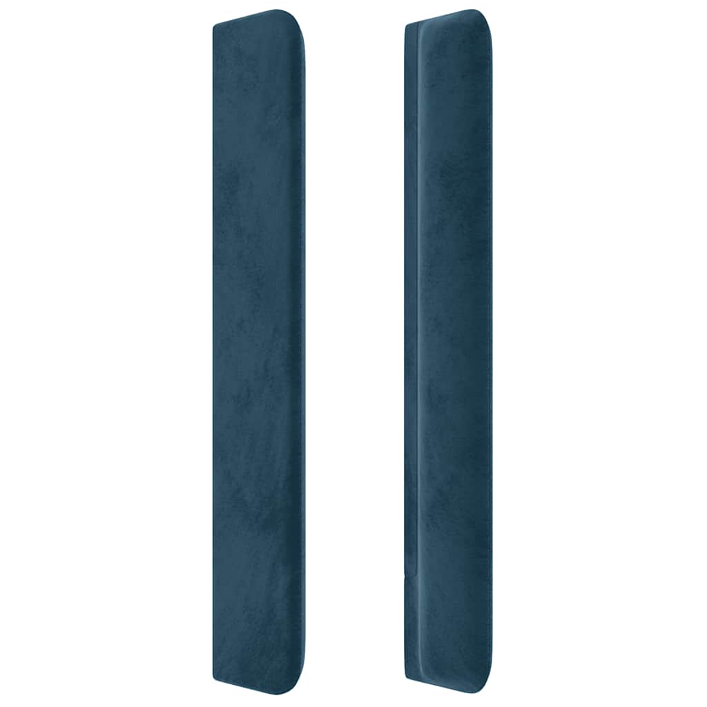 Hoofdbord met randen 103x16x118/128 cm fluweel donkerblauw – afbeelding 4