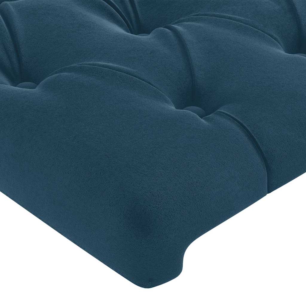 Hoofdbord met randen 163x16x118/128 cm fluweel donkerblauw – afbeelding 5