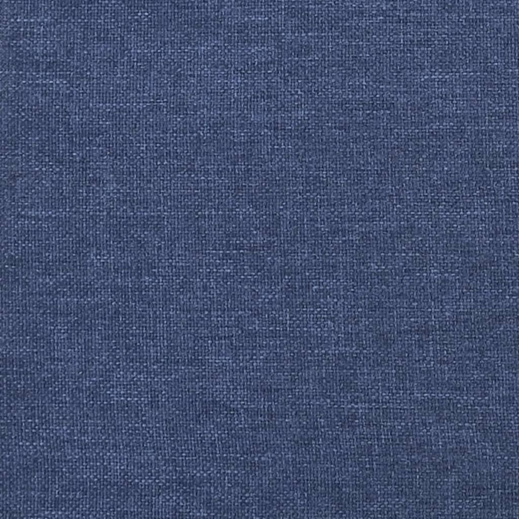 Hoofdbord met randen 183x16x118/128 cm stof blauw – afbeelding 6