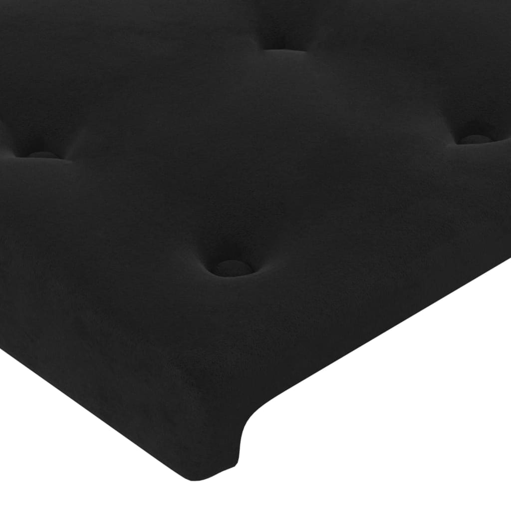 Hoofdbord met randen 83x16x118/128 cm fluweel zwart – afbeelding 5