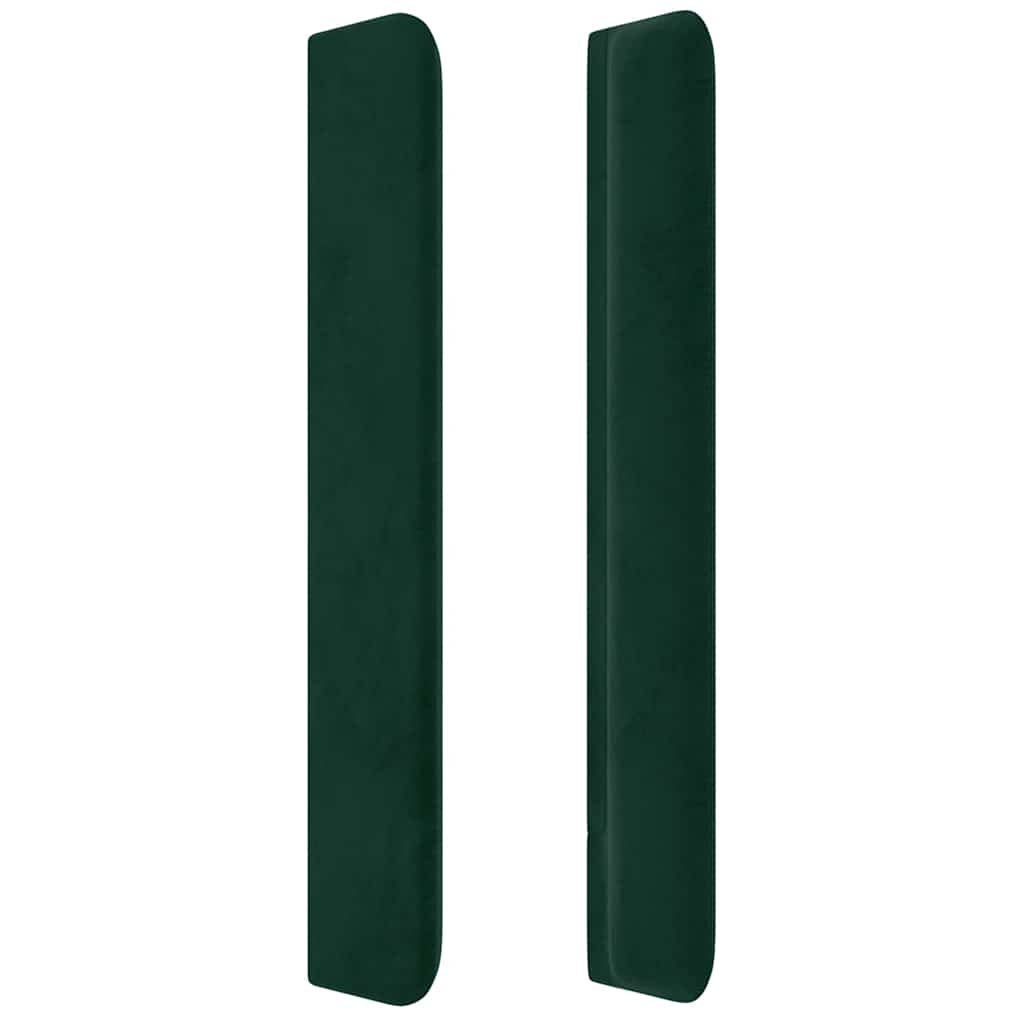 Hoofdbord met randen 83x16x118/128 cm fluweel groen – afbeelding 4