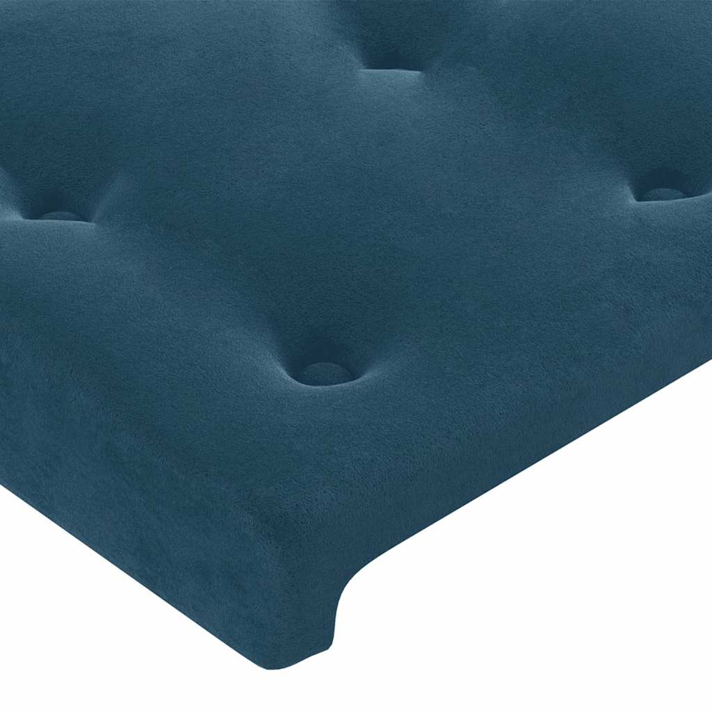 Hoofdbord met randen 83x16x118/128 cm fluweel blauw – afbeelding 5
