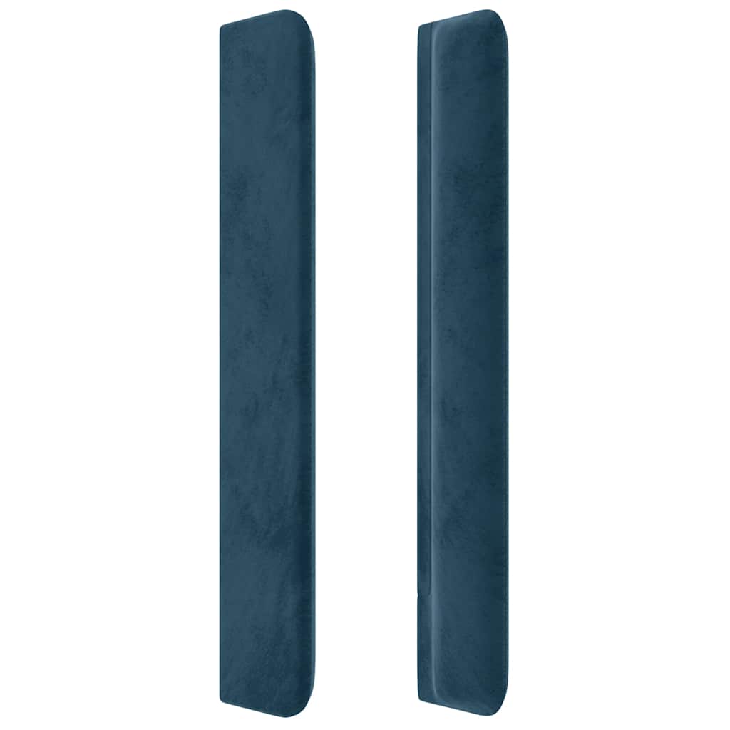 Hoofdbord met randen 93x16x118/128 cm fluweel donkerblauw – afbeelding 4