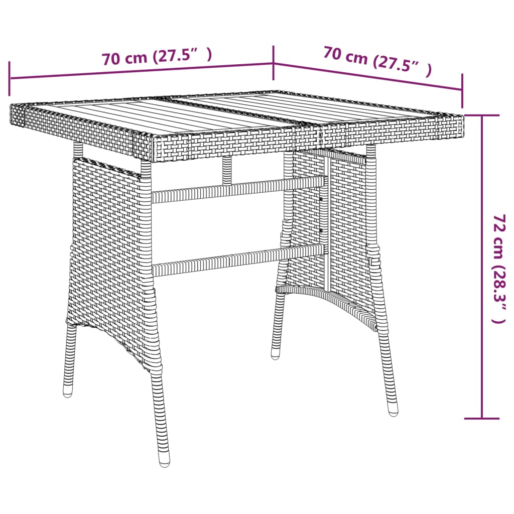 5-delige Tuinset poly rattan grijs – afbeelding 9