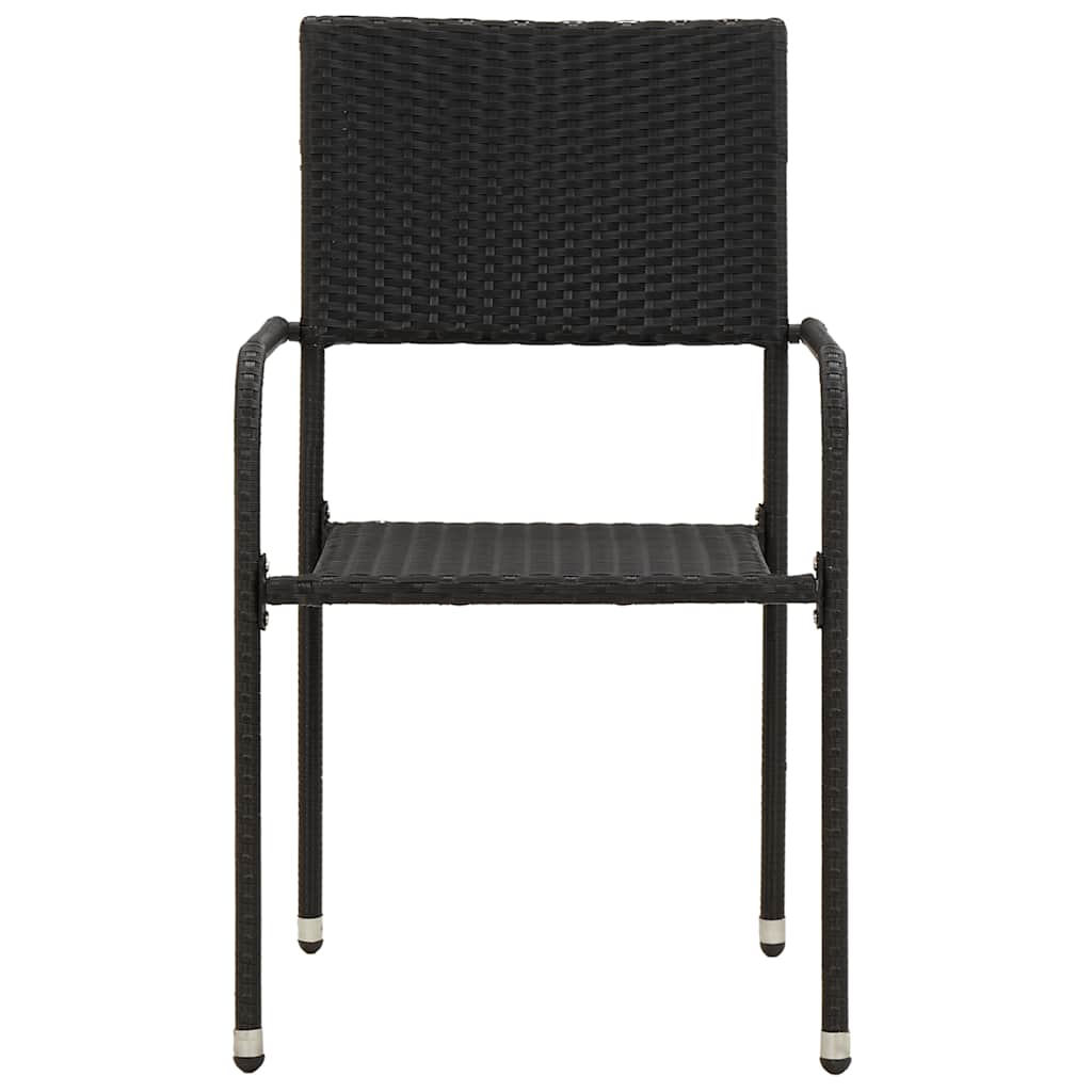 9-delige Tuinset poly rattan zwart – afbeelding 5