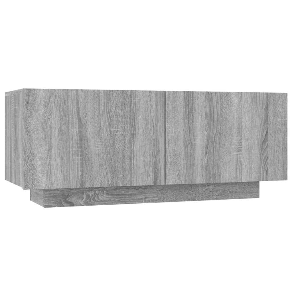 2-delige Tv-meubelset met LED bewerkt hout grijs sonoma eiken – afbeelding 11