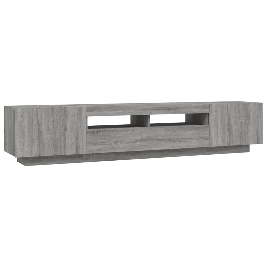 2-delige Tv-meubelset met LED bewerkt hout grijs sonoma eiken – afbeelding 8
