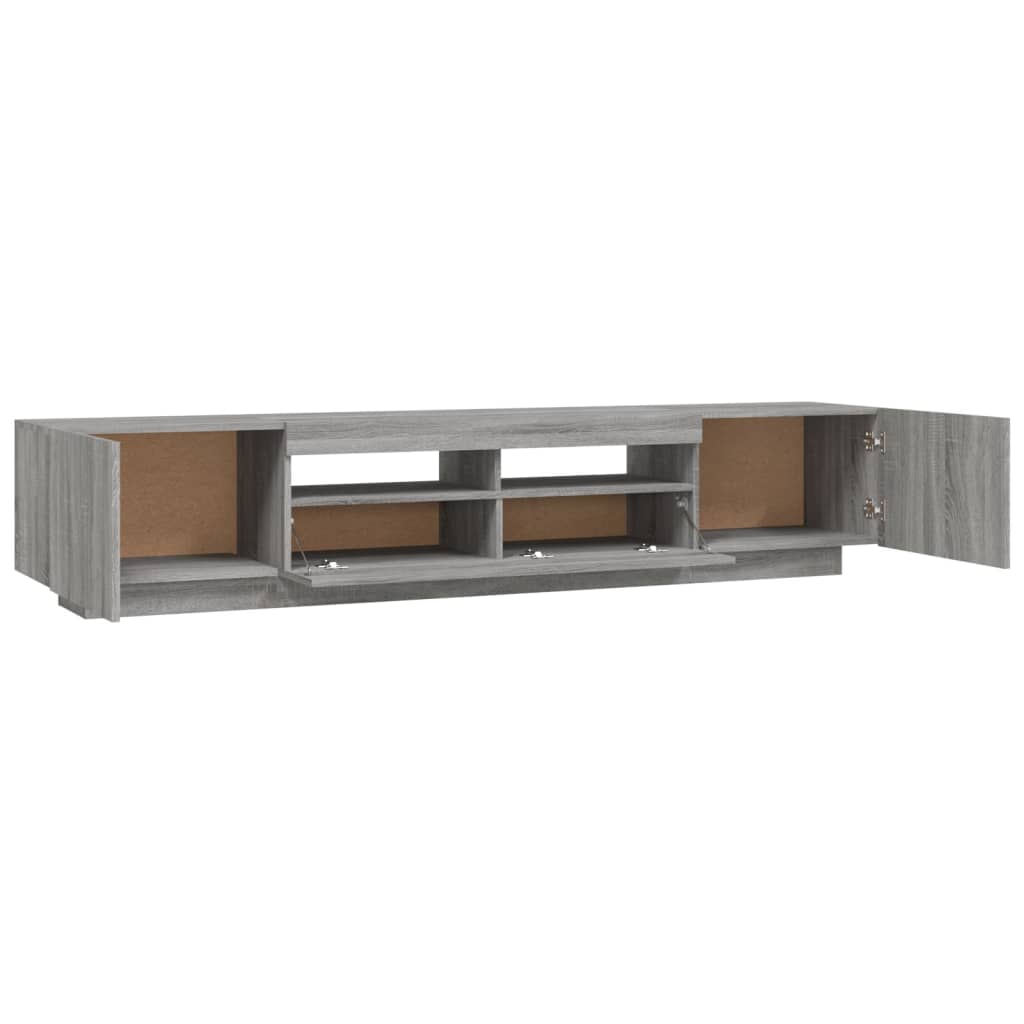 2-delige Tv-meubelset met LED bewerkt hout grijs sonoma eiken – afbeelding 9