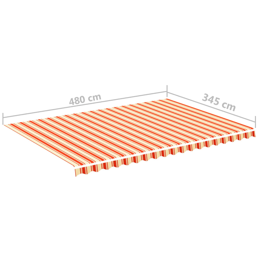 Vervangingsdoek voor luifel 5x3,5 m geel en oranje – afbeelding 6