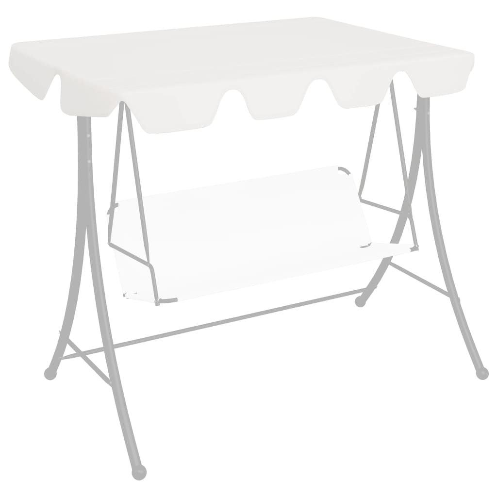 Vervangingsluifel voor schommelbank 150/130x105/70 cm wit
