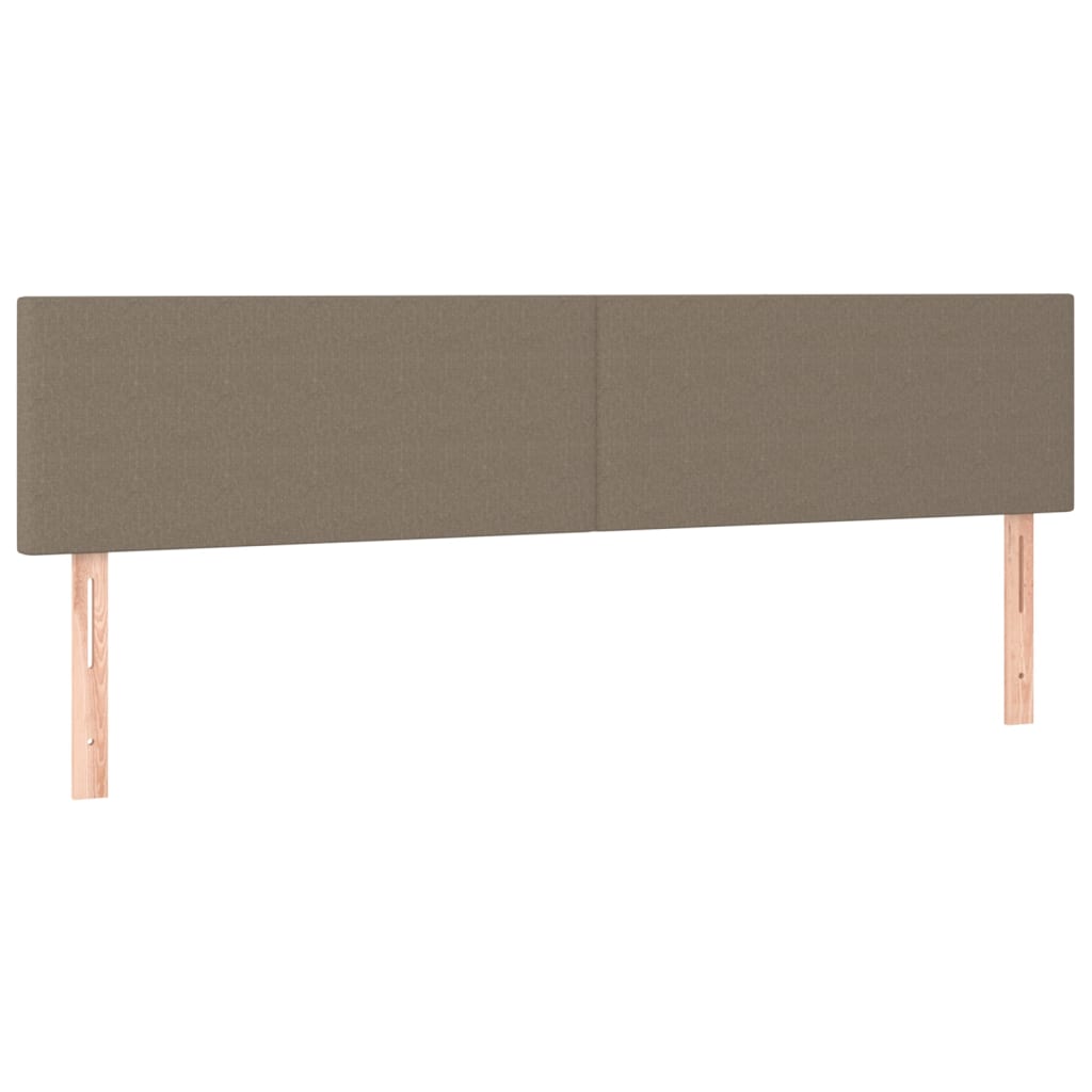 Hoofdbord LED 160x5x78/88 cm stof taupe – afbeelding 4