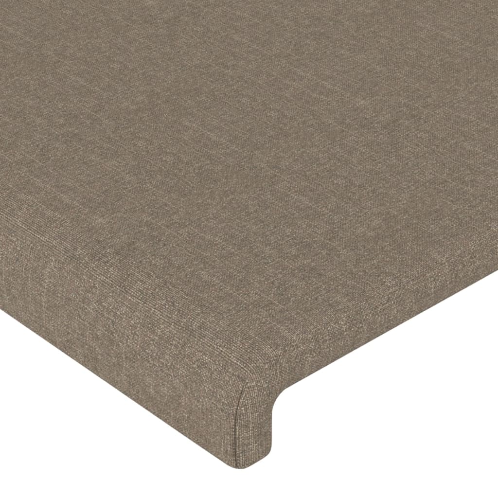 Hoofdbord LED 160x5x78/88 cm stof taupe – afbeelding 5