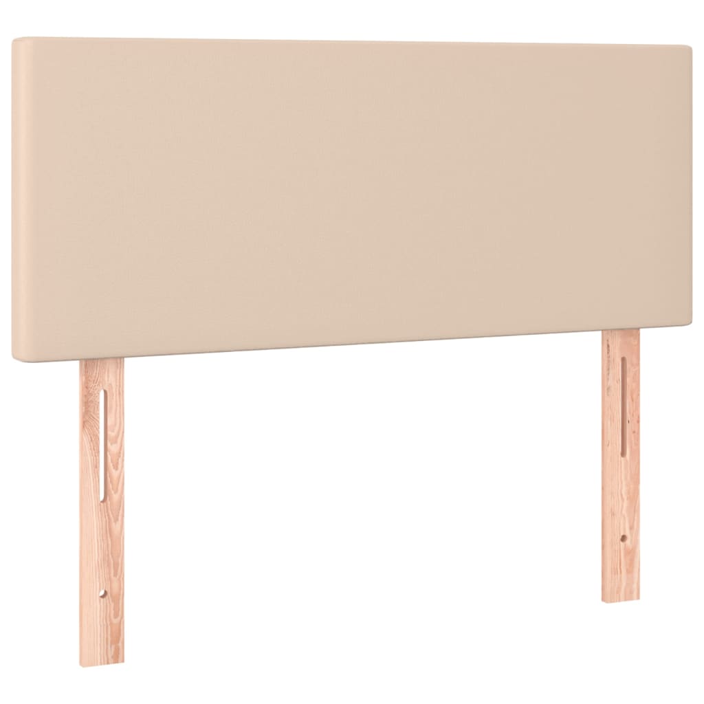 Hoofdbord LED 80x5x78/88 cm kunstleer cappuccinokleurig – afbeelding 4
