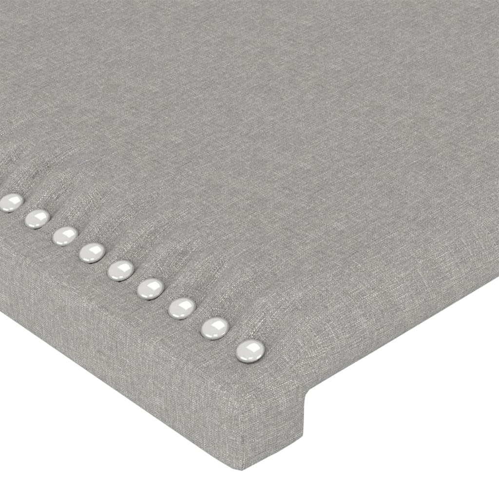 Hoofdbord LED 80x5x78/88 cm stof lichtgrijs – afbeelding 5