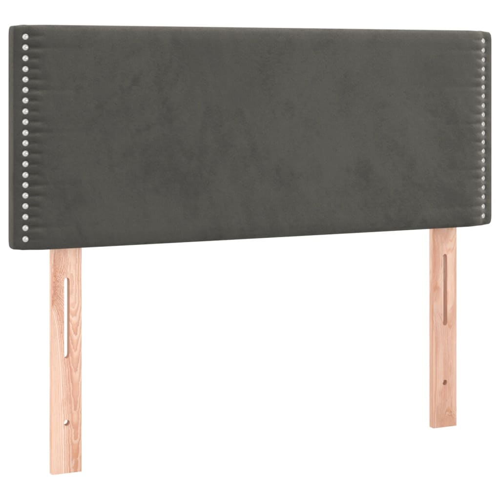 Hoofdbord LED 80x5x78/88 cm fluweel donkergrijs – afbeelding 4