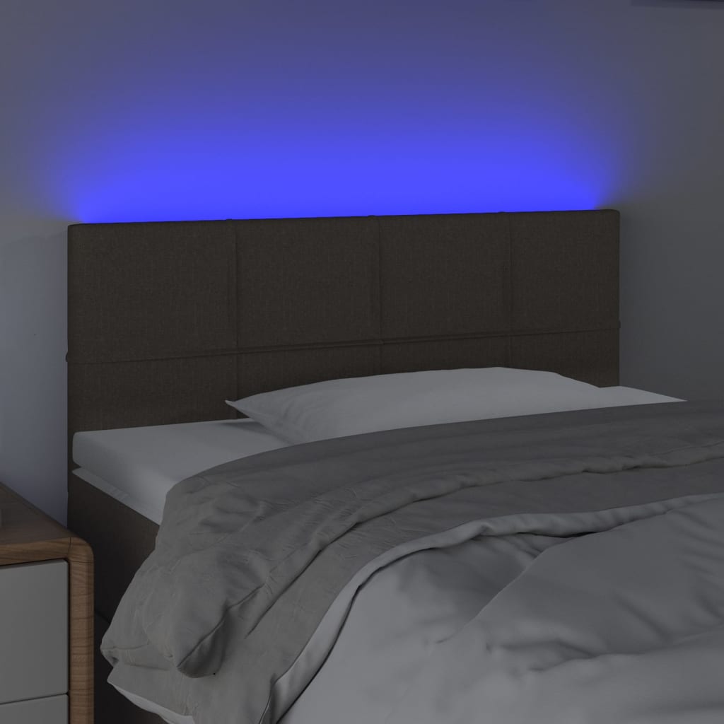 Hoofdbord LED 80x5x78/88 cm stof taupe – afbeelding 3