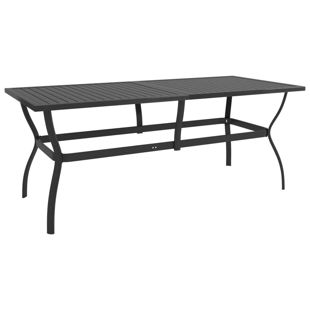 Tuintafel 190x80x72 cm staal antraciet – afbeelding 1